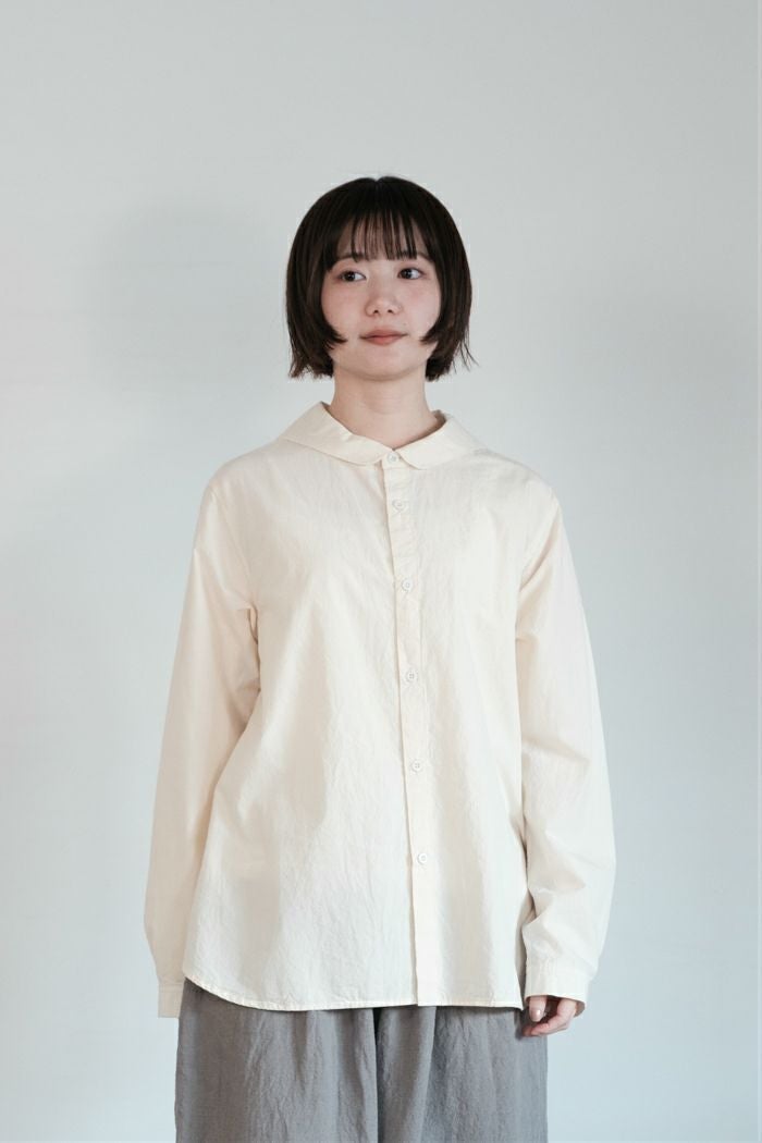 Vlas Blomme ヴラスブラム Cotton Hemp High Countミニセーラーカラー 