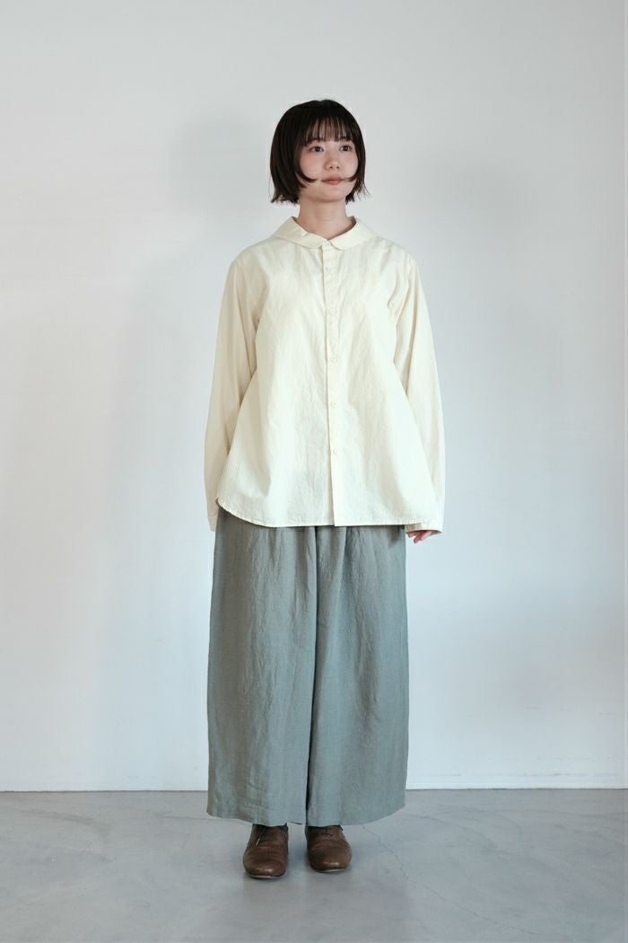 Vlas Blomme ヴラスブラム Cotton Hemp High Countミニセーラーカラー