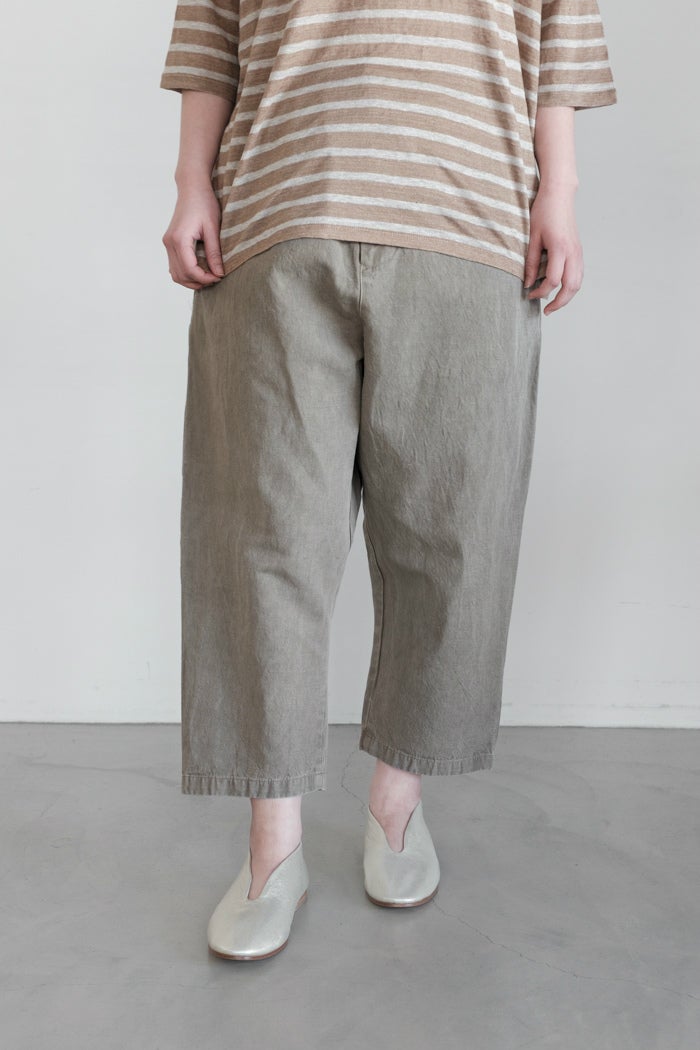 新品2026ss定価36300円ヴラスブラム　 ウオッシュドリネンギャザーパンツ Vlas Blomme ヴラスブラム Washed 40/1 Linen ギャザーパンツ(26SS