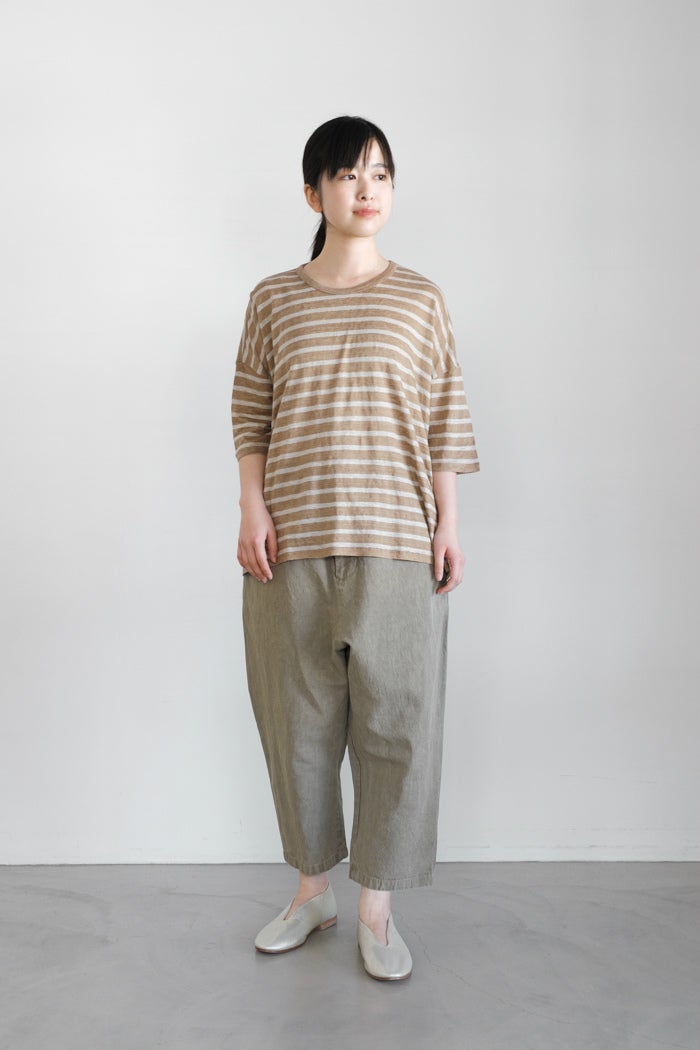 Vlas Blomme ヴラスブラム C/L Twill(ムラ染め）サルエルパンツ(26SS