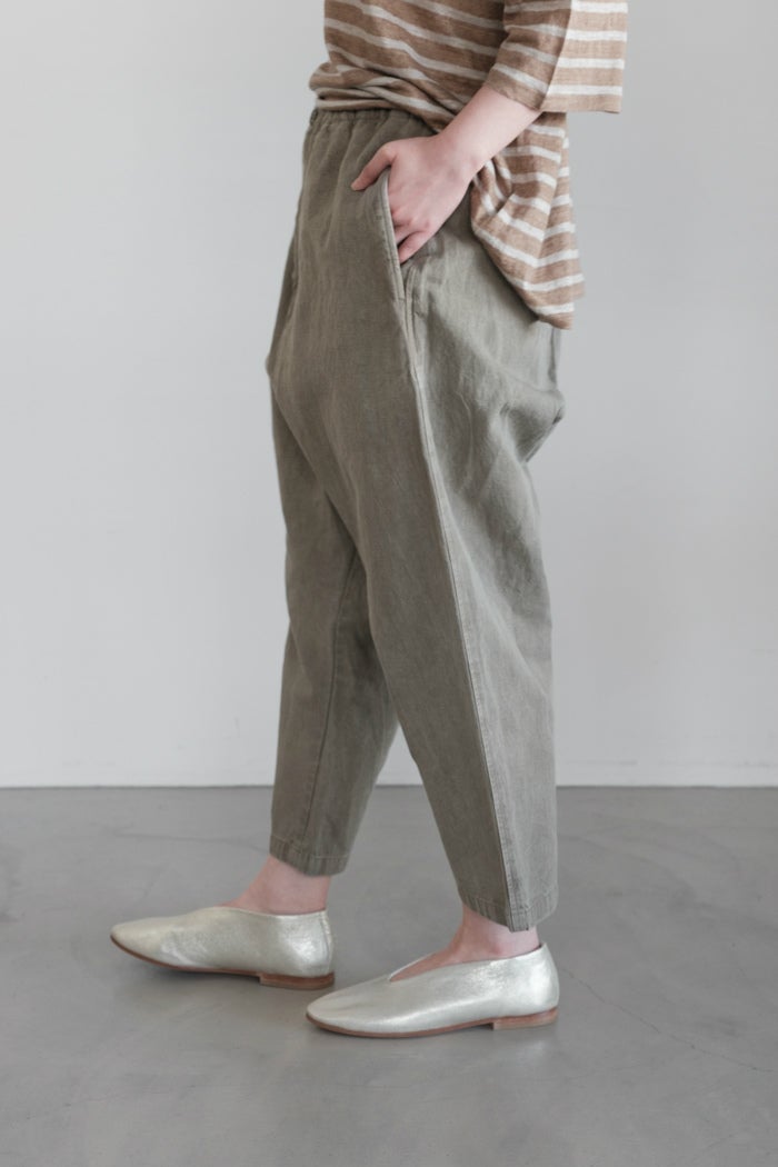 Vlas Blomme ヴラスブラム C/L Twill(ムラ染め）サルエルパンツ(26SS