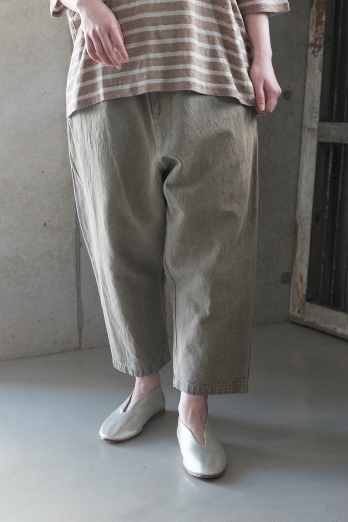 Vlas Blomme ヴラスブラム C/L Twill(ムラ染め）サルエルパンツ(26SS