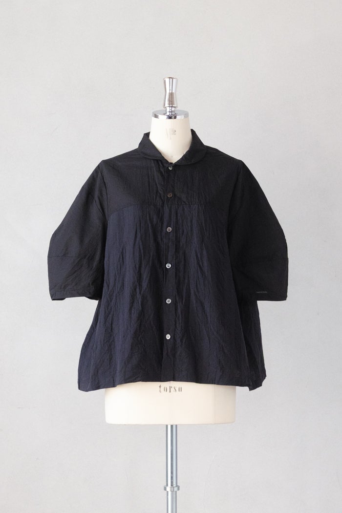 Vlas Blomme ヴラスブラム C/L Panama Stripe ショールカラーシャツ