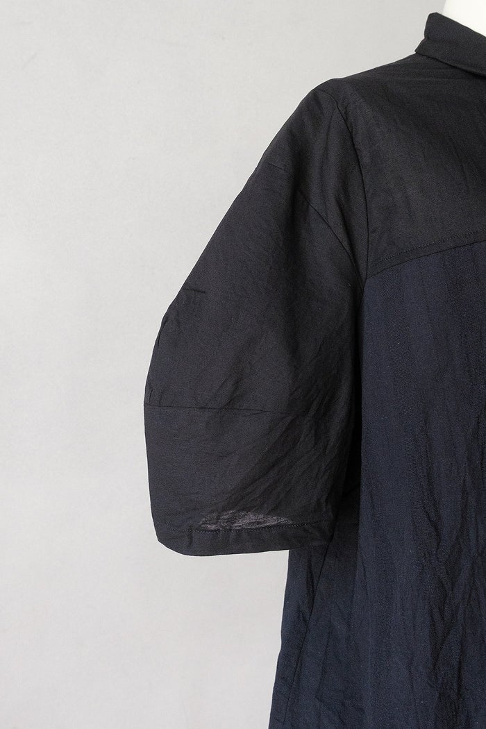 Vlas Blomme ヴラスブラム C/L Panama Stripe ショールカラーシャツ