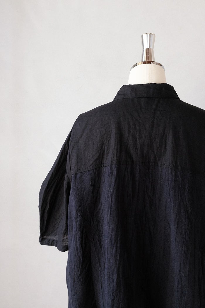 Vlas Blomme ヴラスブラム C/L Panama Stripe ショールカラーシャツ