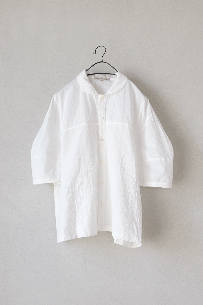 Vlas Blomme ヴラスブラム C/L Panama Stripe ショールカラーシャツ