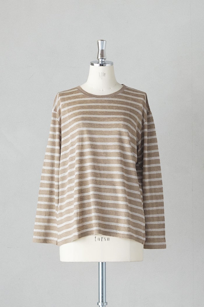 Vlas Blomme ヴラスブラム Smoky Color Linen Plainstitch ボーダー