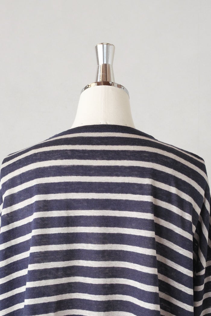 Vlas Blomme ヴラスブラム Smoky Color Linen Plainstitch ボーダー