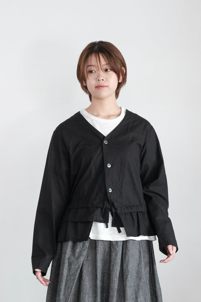 Vlas Blomme ヴラスブラム C/L Voile ティアードシャツジャケット(26SS
