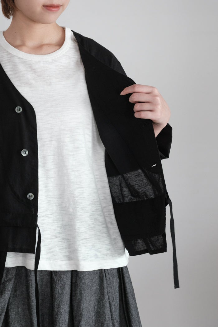 Vlas Blomme ヴラスブラム C/L Voile ティアードシャツジャケット(26SS