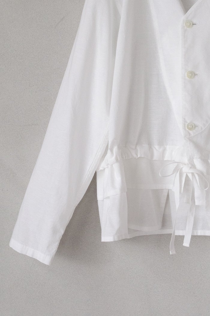 Vlas Blomme ヴラスブラム C/L Voile ティアードシャツジャケット(26SS