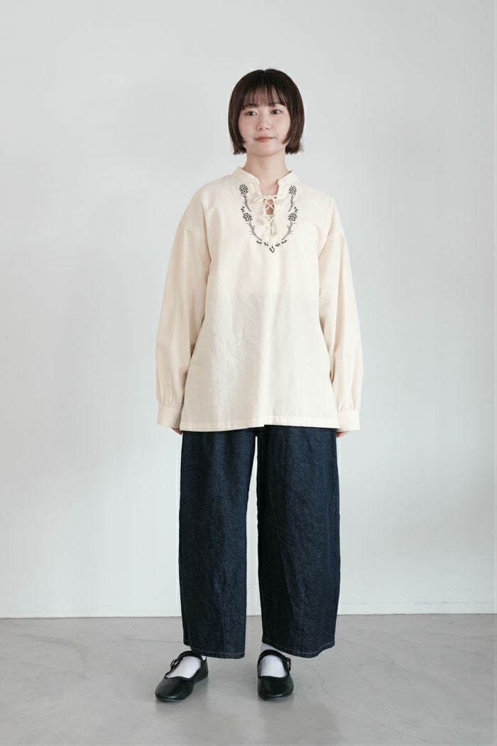 PAR ICI パーリッシィ ムスカリ刺繍チュニックブラウス(26SS) | T.T. 