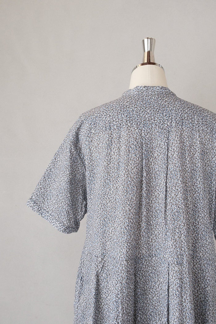 PAR ICI パーリッシィ 小花ダブル釦スタンドワンピース(26SS) | T.T.