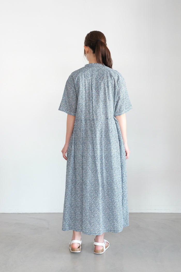 PAR ICI パーリッシィ 小花ダブル釦スタンドワンピース(26SS) | T.T.
