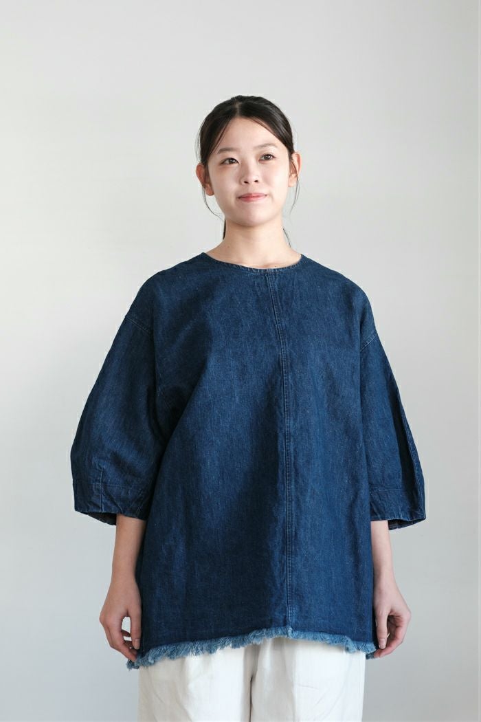 buoy buoy ブイ C/Li DENIM スモックブラウス(26SS) | T.T. GARRET