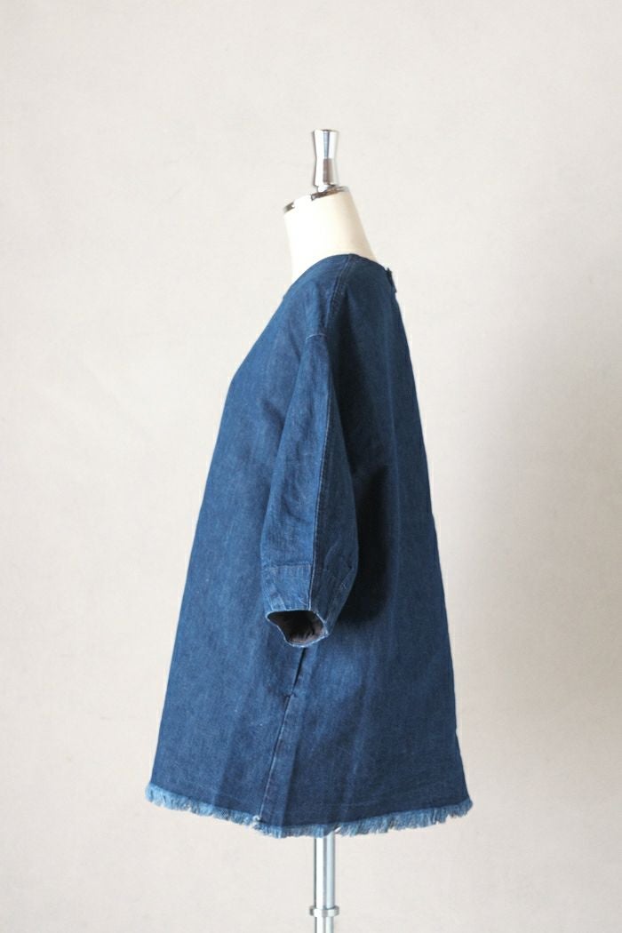buoy buoy ブイ C/Li DENIM スモックブラウス(26SS) | T.T. GARRET