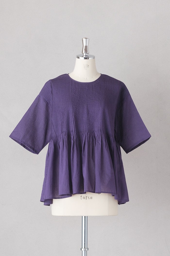 maison de soil メゾン ド ソイル80s ORGANIC COTTON VOILE CREW-NECK