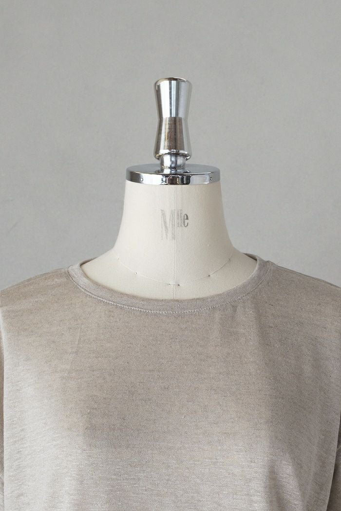maison de soil メゾン ド ソイルLINEN SINGLE JERSEY BOAT NECK T