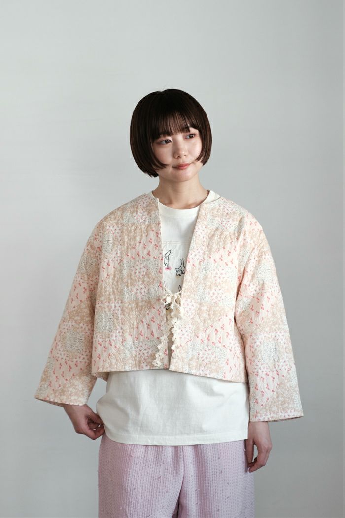t*a様 qiri キリold letter flowers ジレ コート　20 qiri old letter flowers long gilet coat pants オンラインショップに