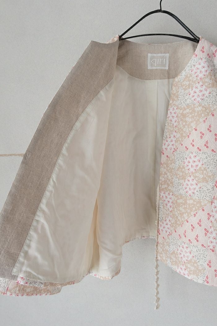 qiri キリ patchwork print quilting short jacket(26SS) | T.T. GARRET