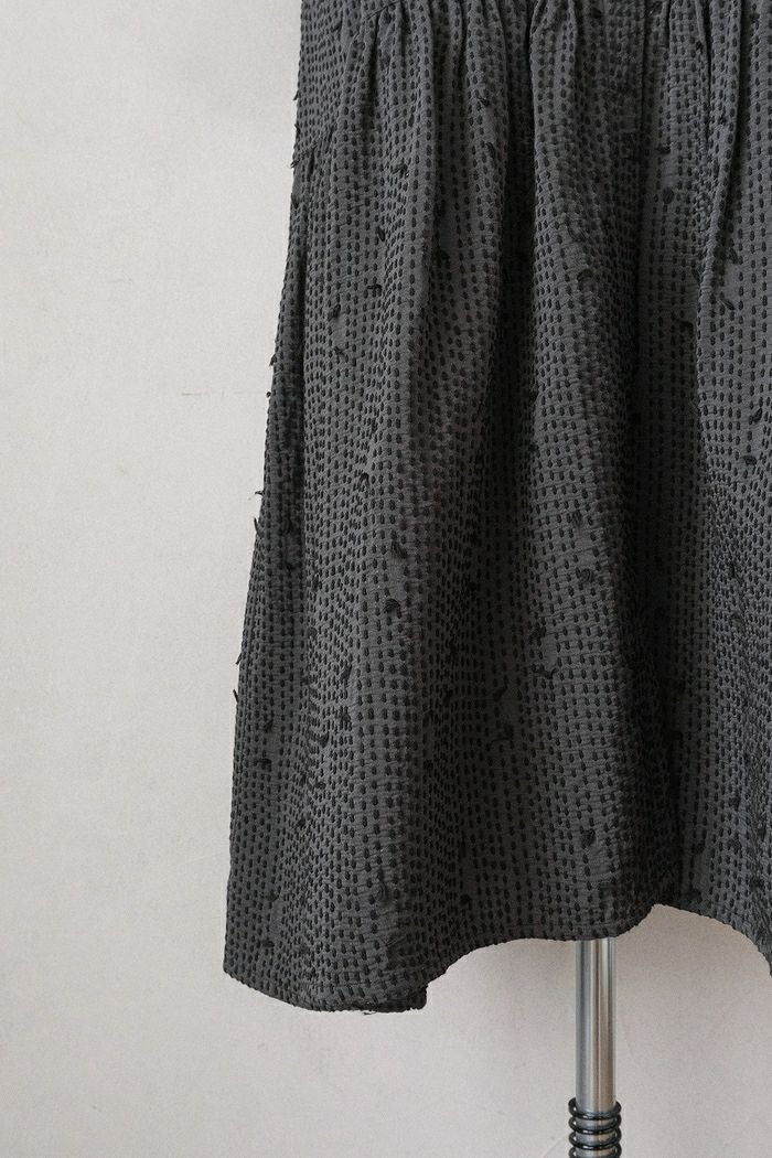qiri キリ sashiko jacqurd low gather one-piece(26SS) | T.T. GARRET