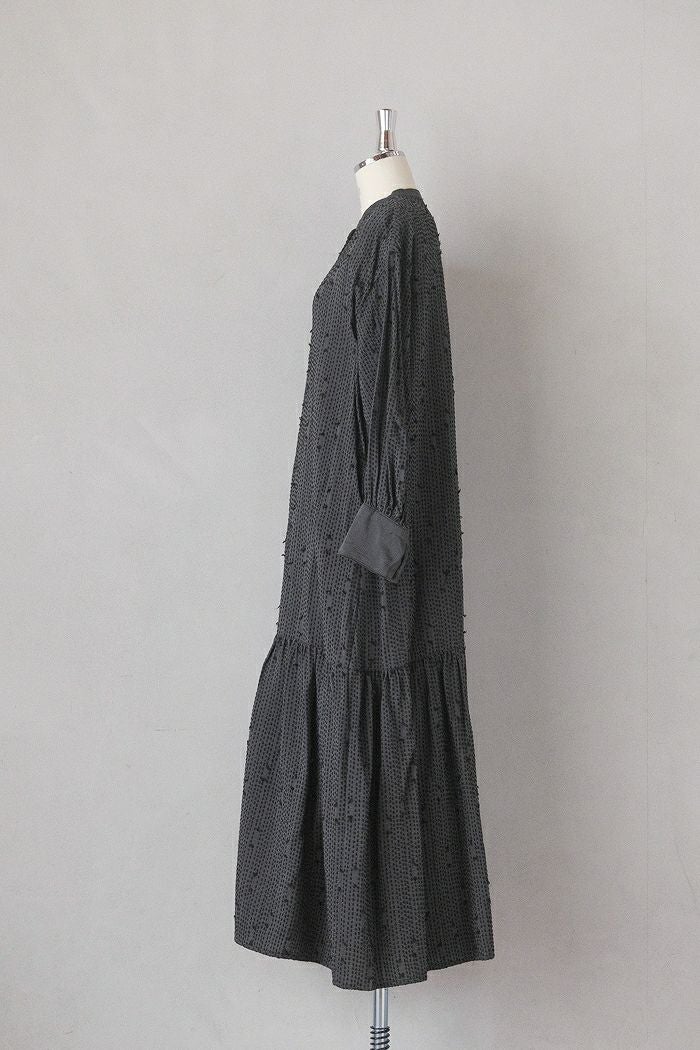 qiri キリ sashiko jacqurd low gather one-piece(26SS) | T.T. GARRET