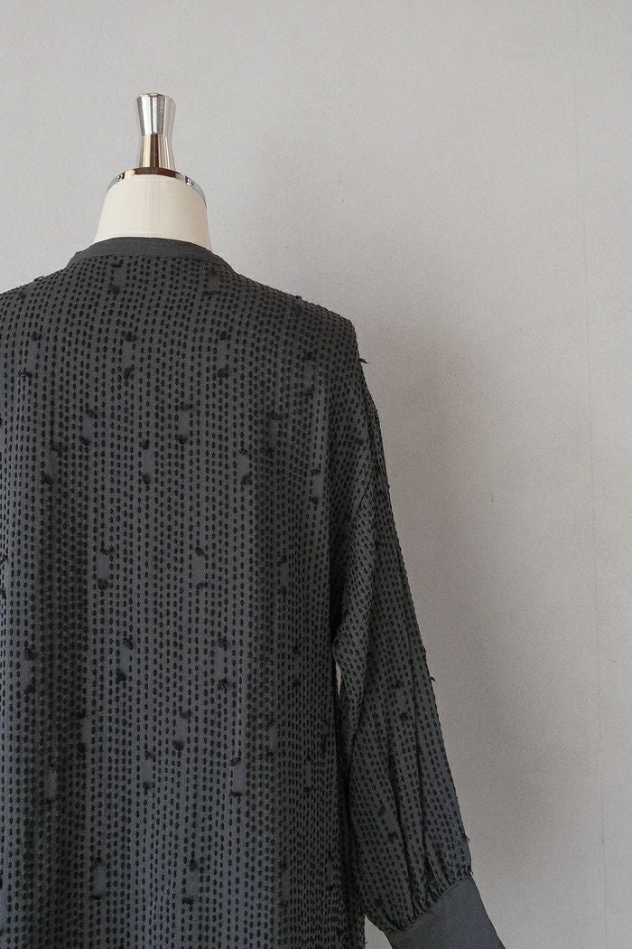 qiri キリ sashiko jacqurd low gather one-piece(26SS) | T.T. GARRET