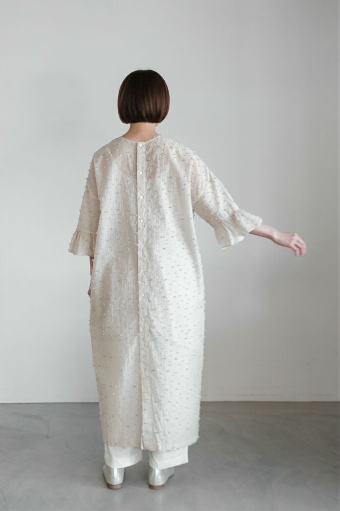 qiri キリ 花吹雪 jacquard frill one-piece(26SS) | T.T. GARRET
