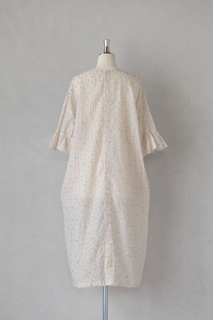 qiri キリ 花吹雪 jacquard frill one-piece(26SS) | T.T. GARRET