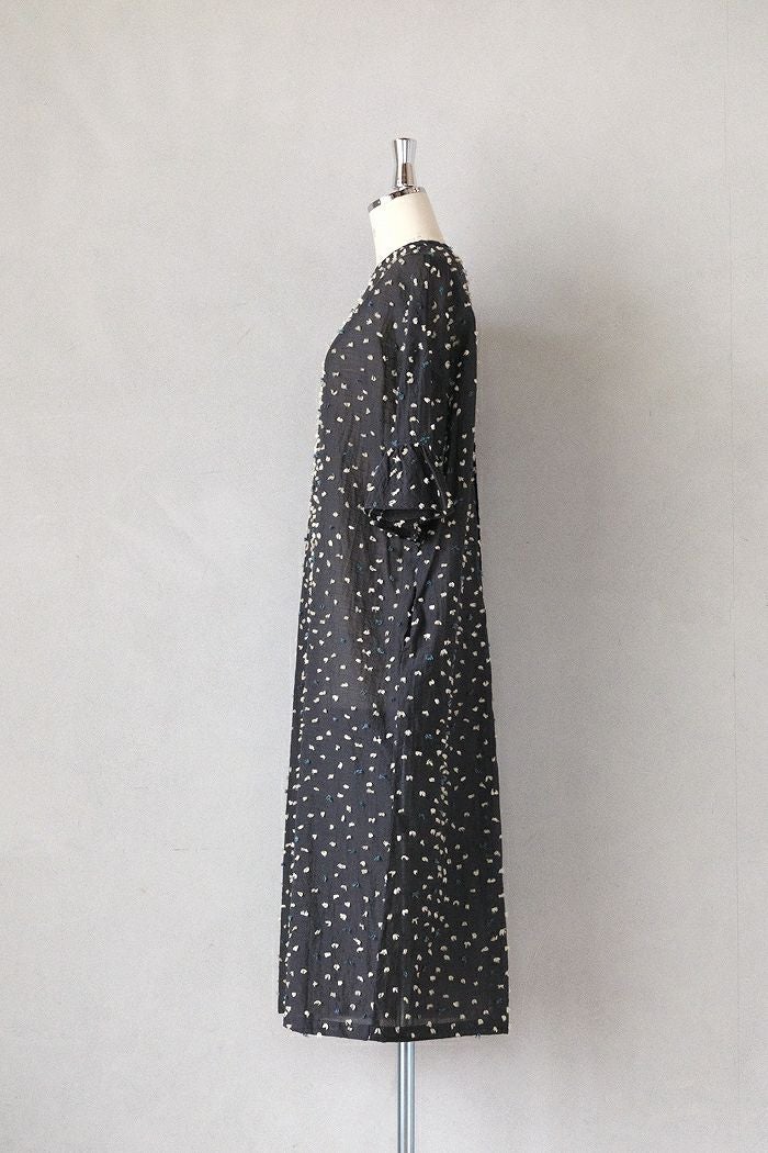 qiri キリ 花吹雪 jacquard frill one-piece(26SS) | T.T. GARRET