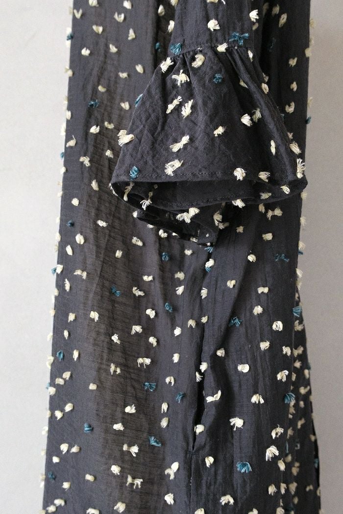 qiri キリ 花吹雪 jacquard frill one-piece(26SS) | T.T. GARRET