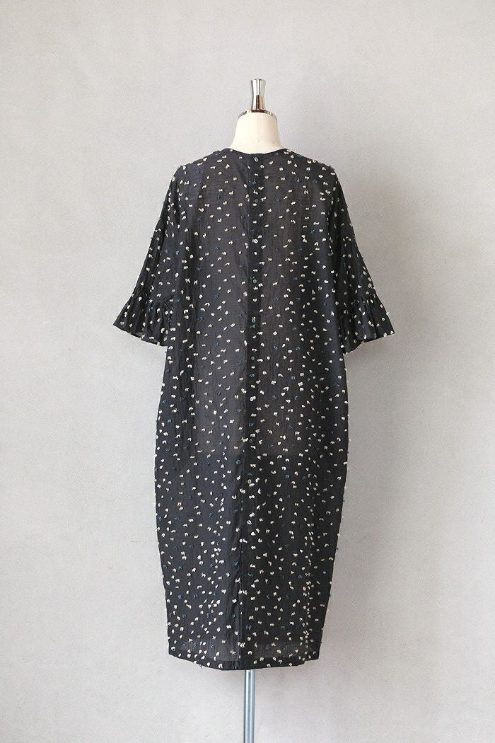 qiri キリ 花吹雪 jacquard frill one-piece(26SS) | T.T. GARRET