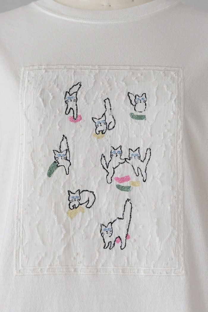 qiri キリ cats collecting socks' long sleeve Tee(26SS) | T.T. GARRET