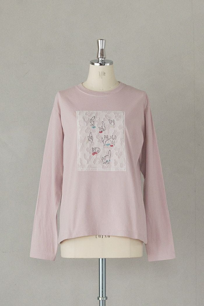 qiri キリ cats collecting socks' long sleeve Tee(26SS) | T.T. GARRET
