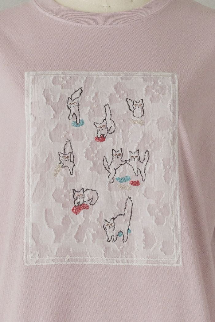 qiri キリ cats collecting socks' long sleeve Tee(26SS) | T.T. GARRET