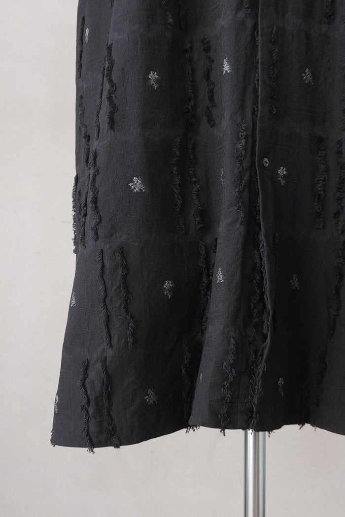 qiri キリ fleurs'lace jacquard gather one-piece(26SS) | T.T. GARRET