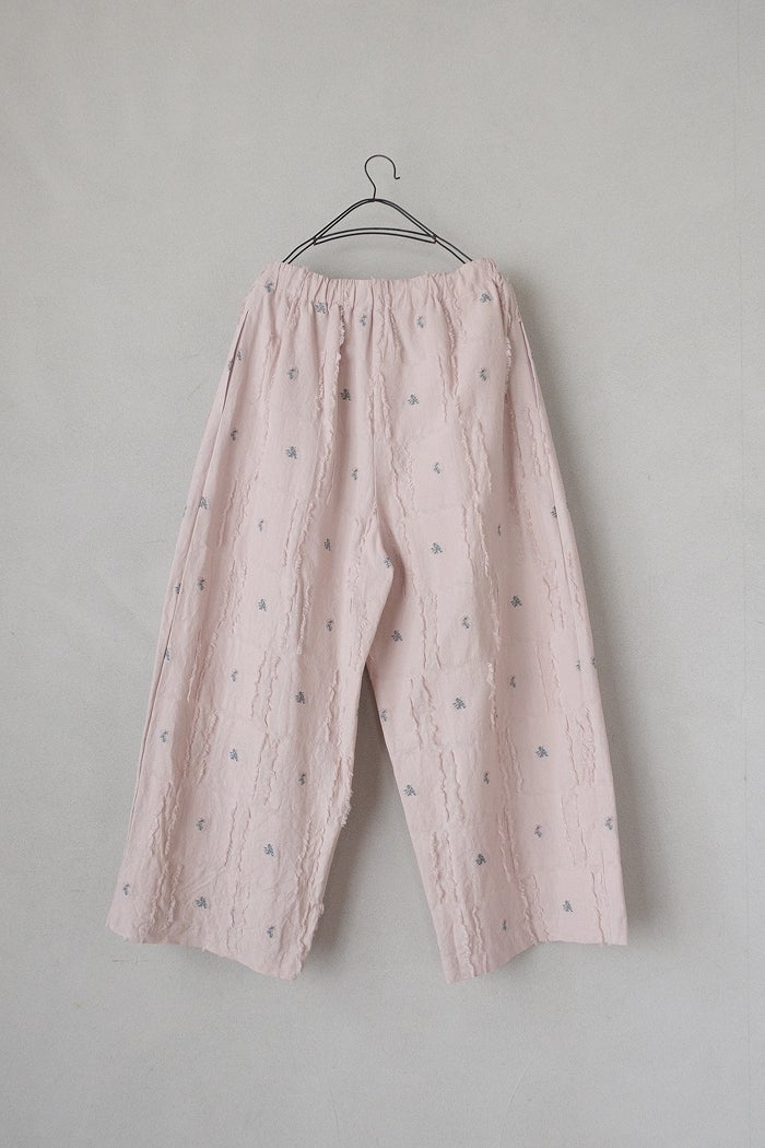 qiri キリ fleurs'lace jacquard gather pants(26SS) | T.T. GARRET