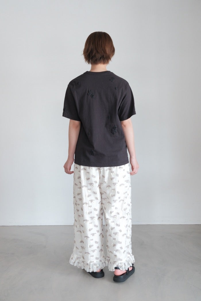 qiri キリ plie flower jacquard frill pants(26SS/NEW) | T.T. GARRET