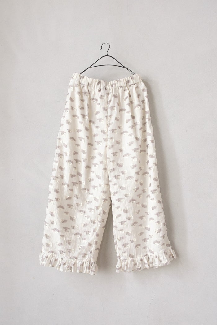 qiri キリ plie flower jacquard frill pants(26SS/NEW) | T.T. GARRET