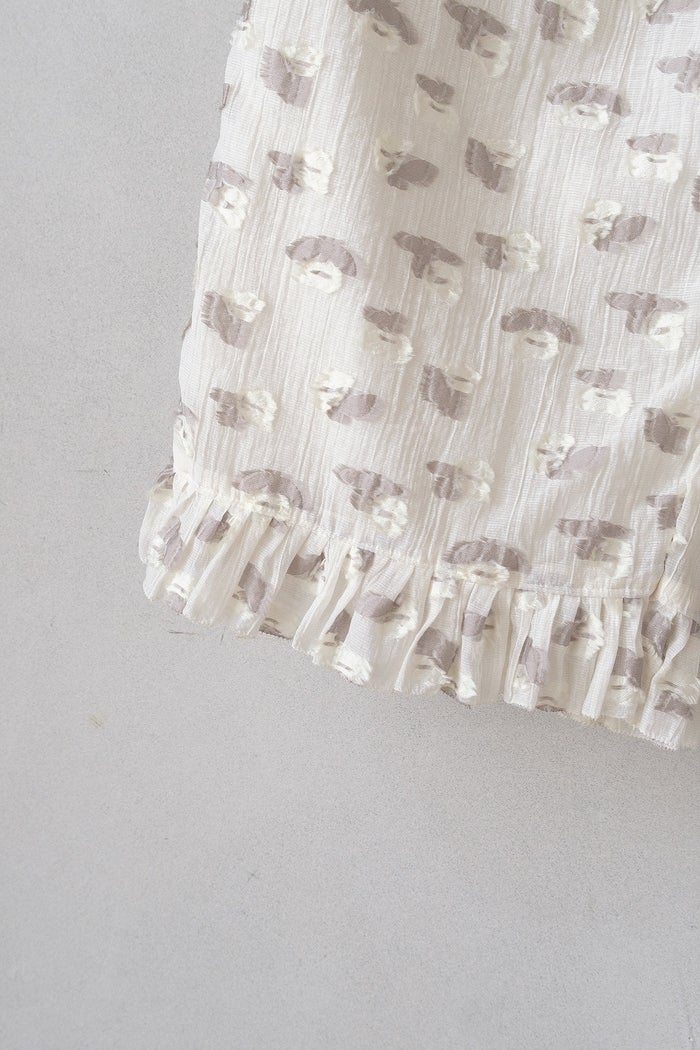 qiri キリ plie flower jacquard frill pants(26SS/NEW) | T.T. GARRET
