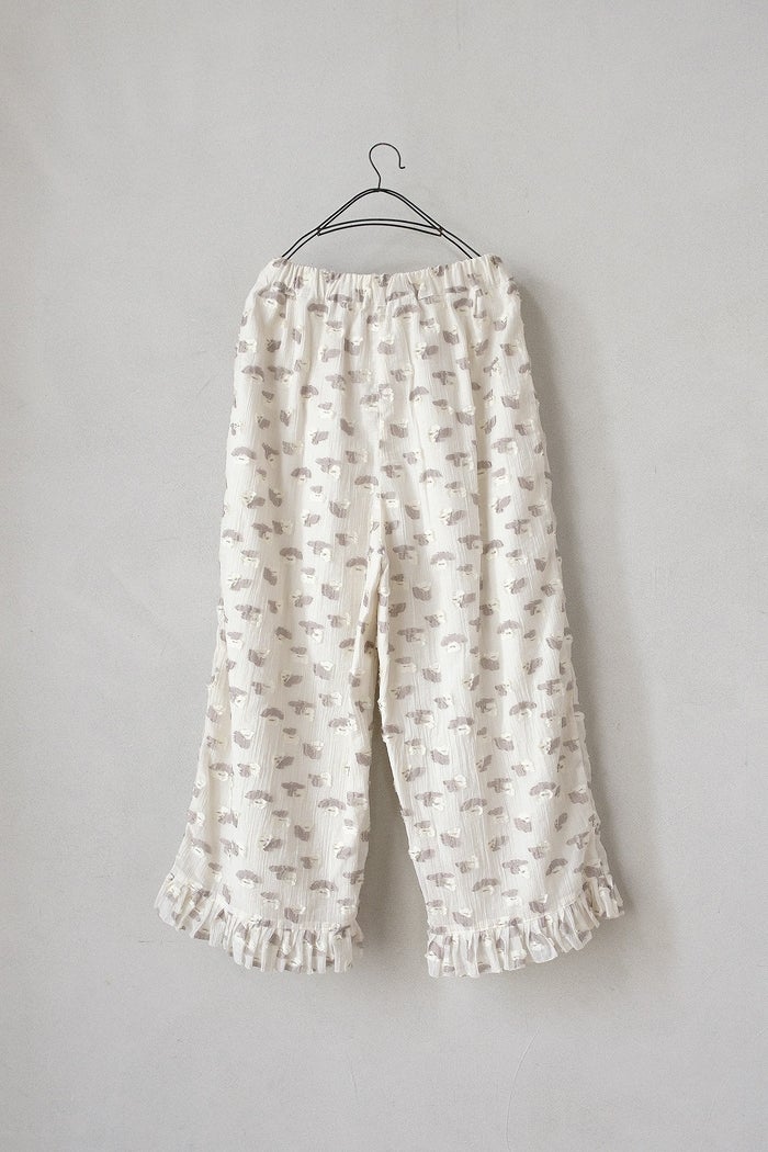 qiri キリ plie flower jacquard frill pants(26SS/NEW) | T.T. GARRET