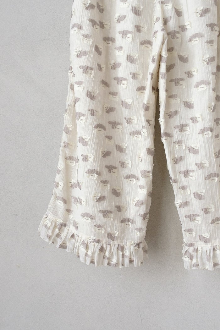 qiri キリ plie flower jacquard frill pants(26SS/NEW) | T.T. GARRET