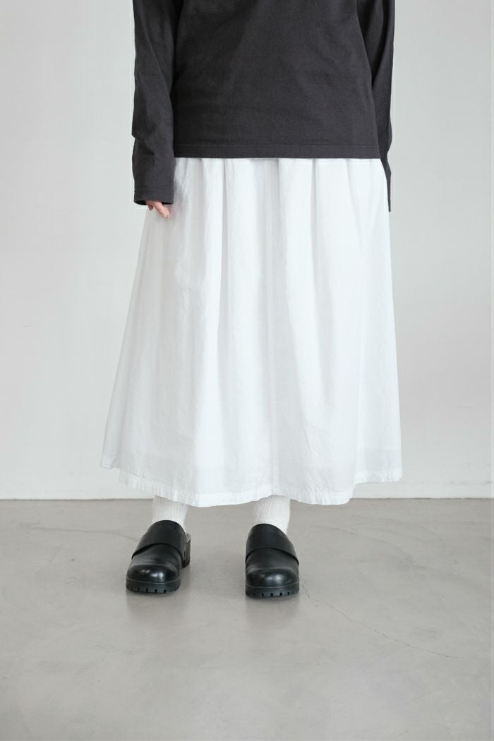 ARMEN アーメン 60s COTTON LAWN WASH PLEATED EASY SKIRT WITH LINING
