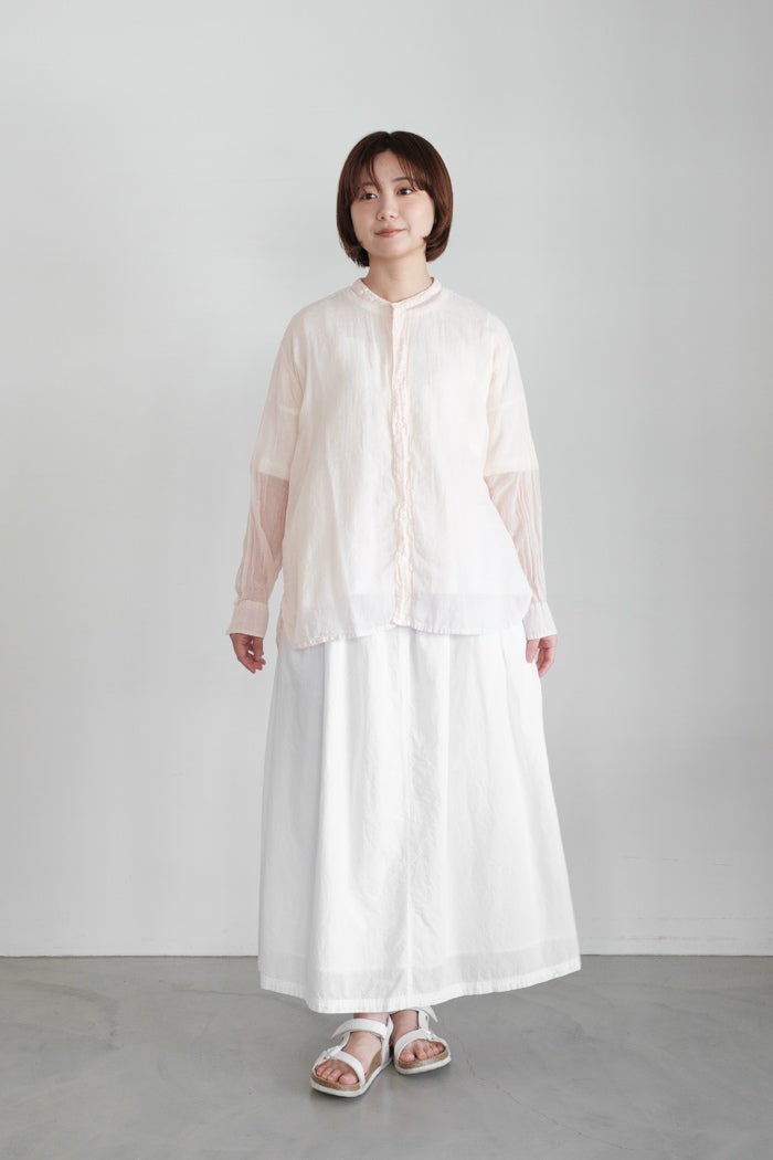 ARMEN アーメン 60s COTTON LAWN WASH PLEATED EASY SKIRT WITH LINING