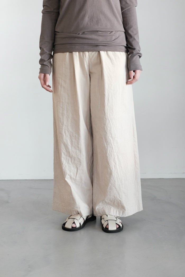 maison de soil メゾン ド ソイル 40s FRENCH LINEN DYED CANVAS 2TUCK