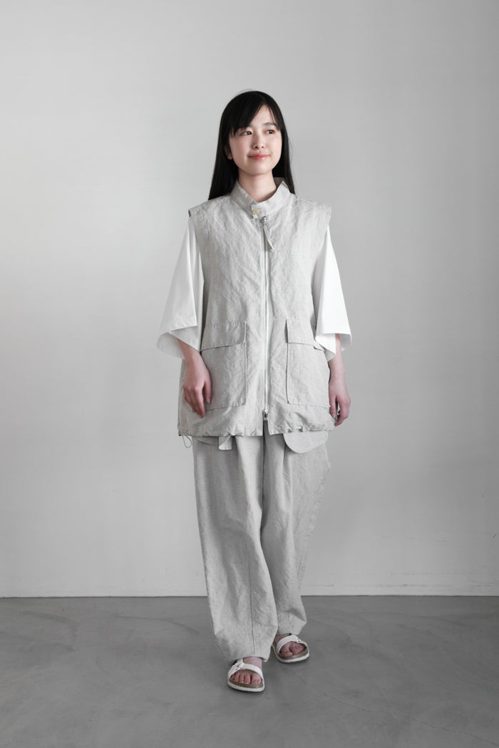 buoy buoy ブイ Li/Cクロスワッシャー ZIP VEST(26SS) | T.T. GARRET