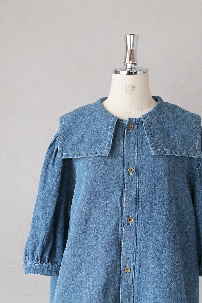 buoy buoy ブイ ROPE DENIM パフブラウス(26SS) | T.T. GARRET