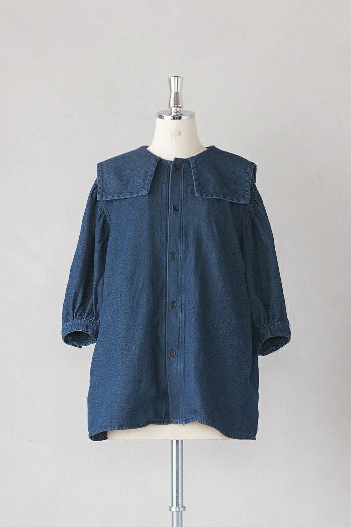 marble SUD マーブルシュッド 綿麻デニム裾タックパンツ(25SS) | T.T.