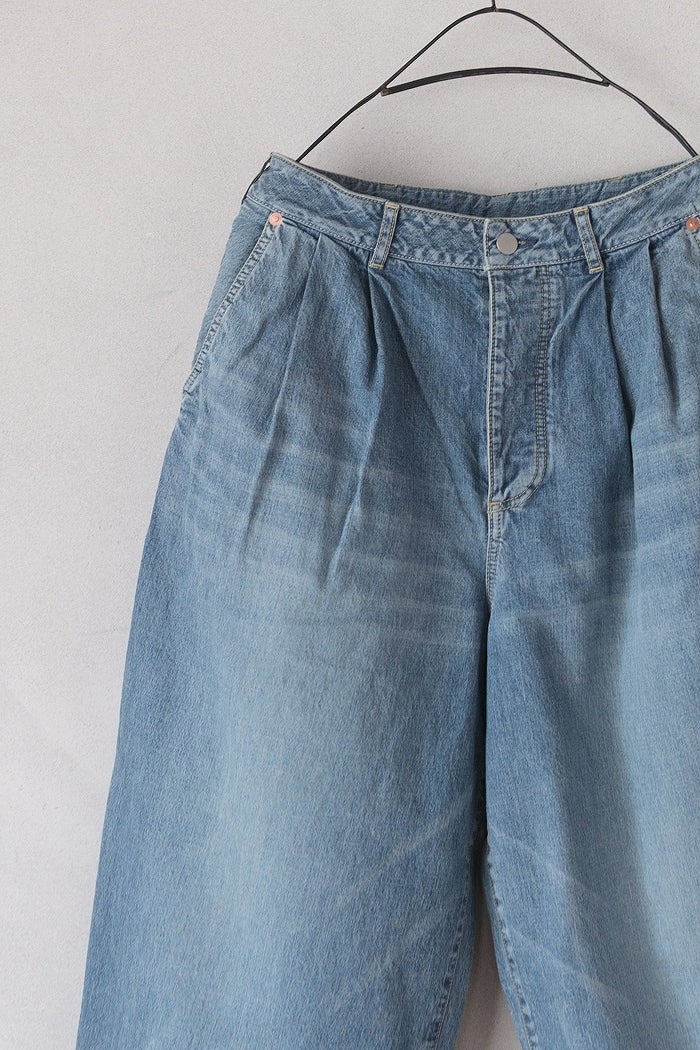 Dulcamara ドゥルカマラ デニムシンプル2タックワイドパンツ(26SS