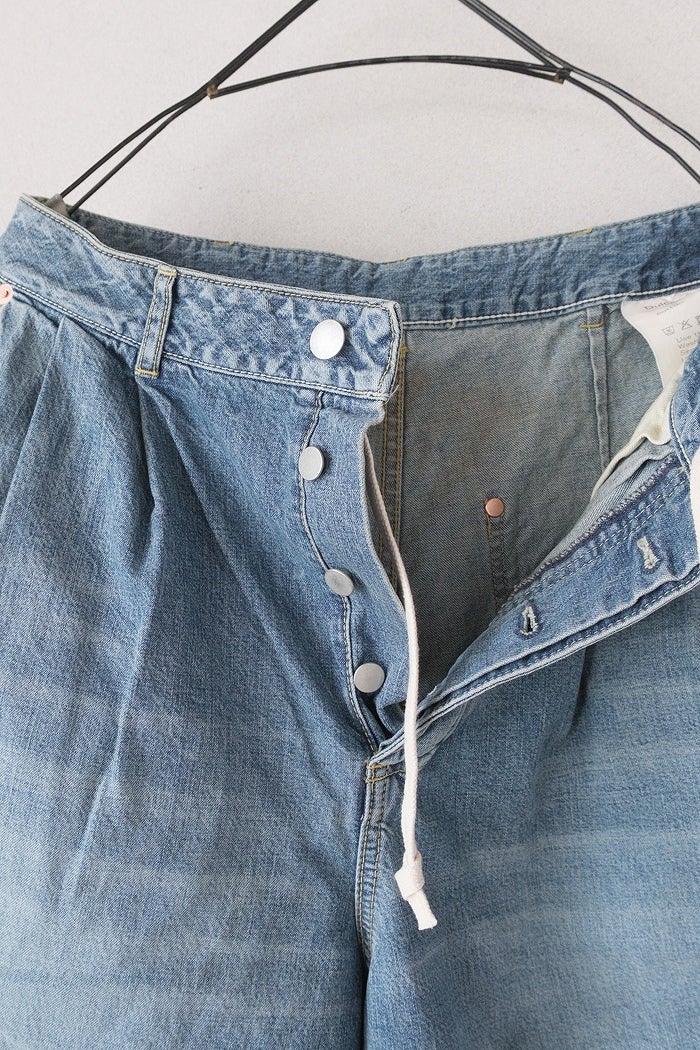 Dulcamara ドゥルカマラ デニムシンプル2タックワイドパンツ(26SS